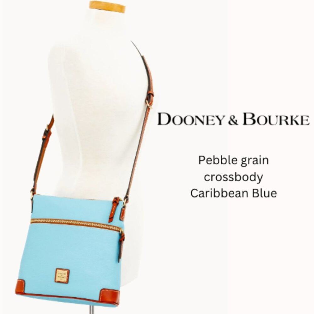 Dooney & Bourke Pebble Grain crossbody leather bag Caribbean Blue - best seller